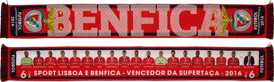 cachecol benfica futebol vencedor supertaca 2016 atletas