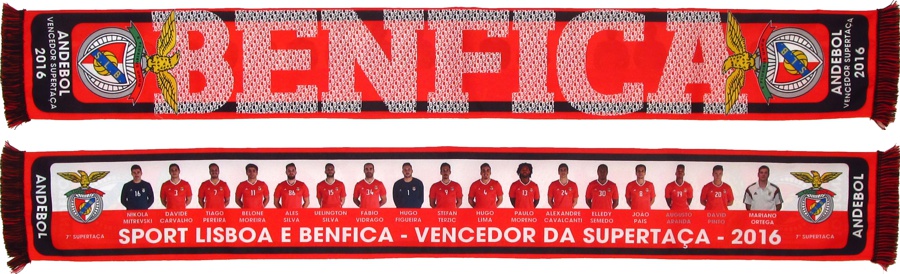 cachecol benfica andebol vencedor supertaca 2016