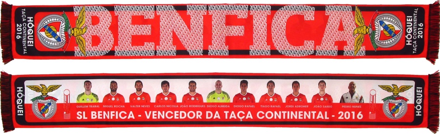 cachecol benfica hoquei vencedor taca continental 2016