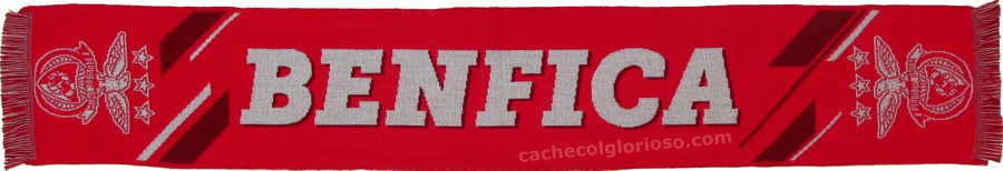 cachecol benfica vermelho letras brancas logo mono econ