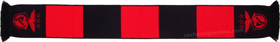 cachecol benfica listas vermelho preto logo mono ILJ2816