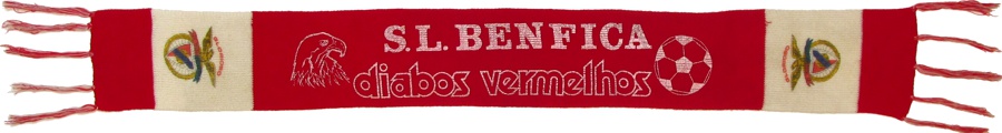 cachecol sl benfica diabos vermelhos vermelho la serigrafado