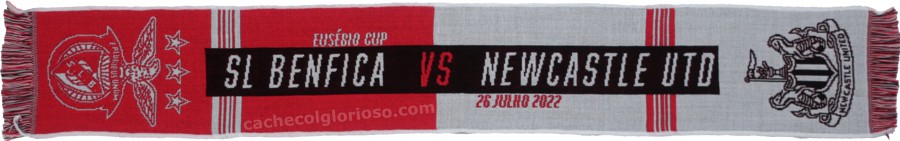 cachecol benfica newcastle eusebio cup 2022