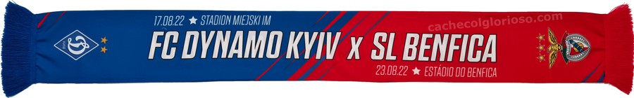 cachecol benfica dynamo kyiv liga campeoes 2022-23