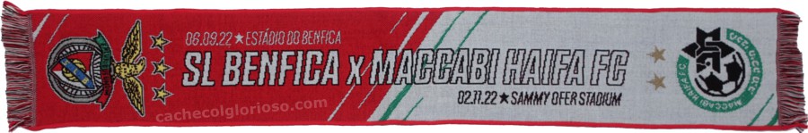 cachecol benfica maccabi haifa liga campeoes 2022-23