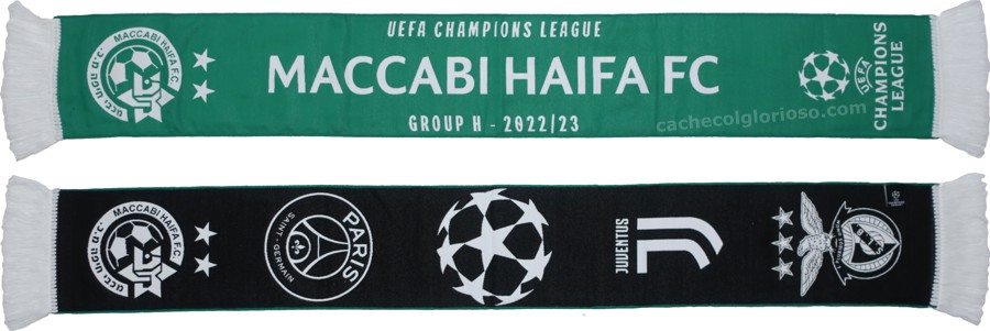 cachecol maccabi haifa benfica grupo liga campeoes 2022-23