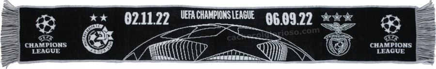 cachecol maccabi haifa benfica liga campeoes 2022-23