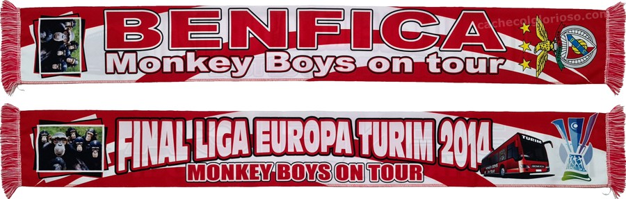 cachecol benfica monkey boys on tour final turim 2014