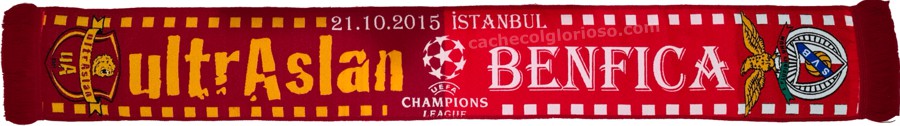 cachecol benfica galatasaray ultraslan liga dos campeoes 2015-16