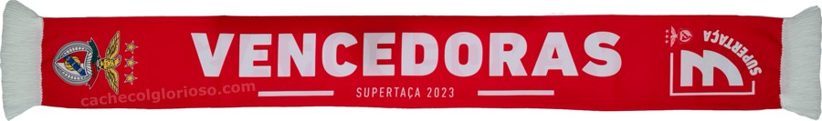 cachecol benfica vencedoras supertaca futebol feminino 2023