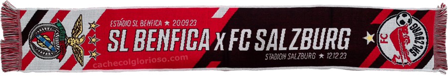 cachecol benfica salzburg liga dos campeoes 2023-24