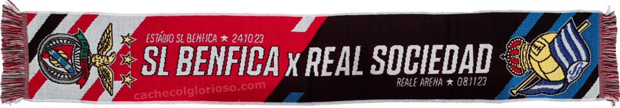 cachecol benfica real sociedad liga dos campeoes 2023-24