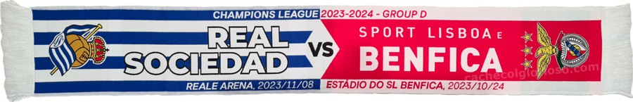 cachecol benfica real sociedad liga dos campeoes 2023-24