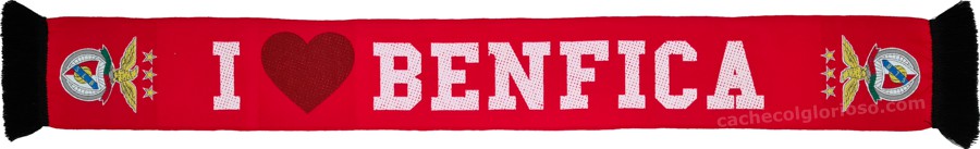 cachecol i love benfica coracao vermelho