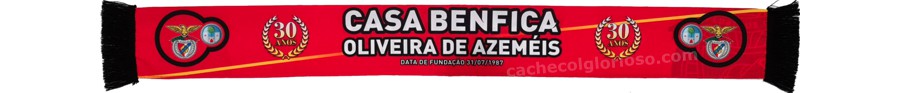 cachecol casa benfica oliveira de azemeis 30 anos mini