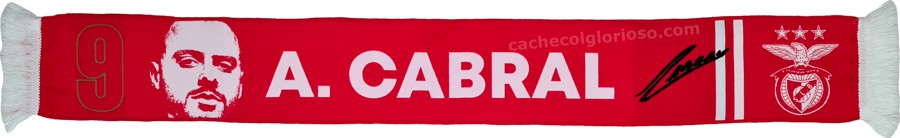 cachecol benfica atletas 2023-24 arthur cabral 9