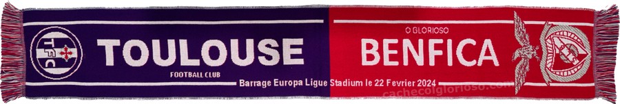 cachecol benfica toulouse liga europa 2023-24