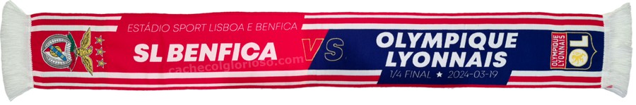 cachecol benfica lyon liga dos campeoes feminina 2023-24