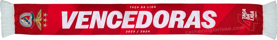 cachecol benfica vencedoras taca liga futebol feminino 2023-24