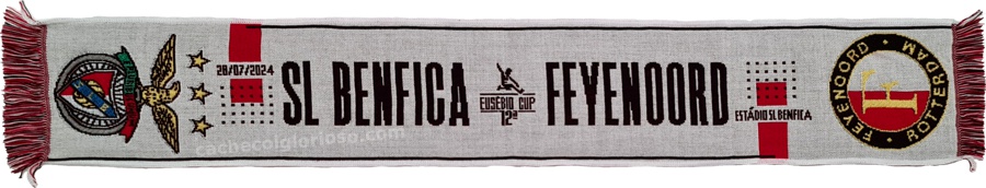 cachecol benfica feyenoord eusebio cup 2024