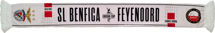 cachecol benfica feyenoord eusebio cup 2024