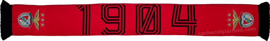 cachecol benfica vermelho 1904 oficial 2024-25