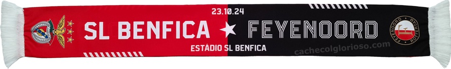 cachecol benfica feyenoord liga dos campeoes 2024-25