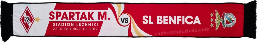 cachecol benfica spartak moscovo liga dos campeoes 2012-13