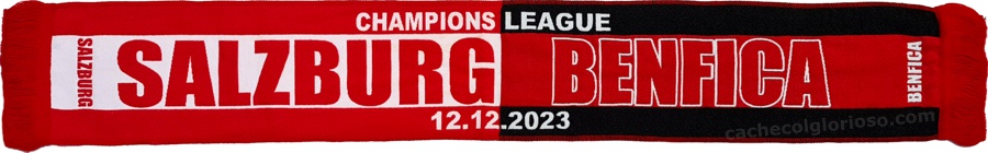 cachecol benfica salzburg liga dos campeoes 2023-24