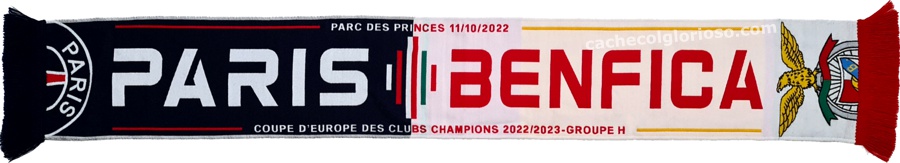 cachecol benfica paris saint germain psg liga campeoes 2022-23