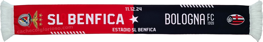 cachecol benfica bologna liga dos campeoes 2024-25 lj08880