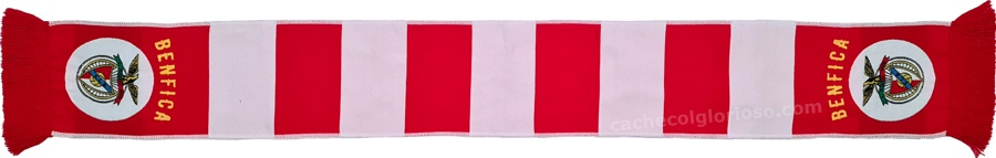 cachecol benfica retro listas vermelhas brancas oficial 2024-25 lj08831