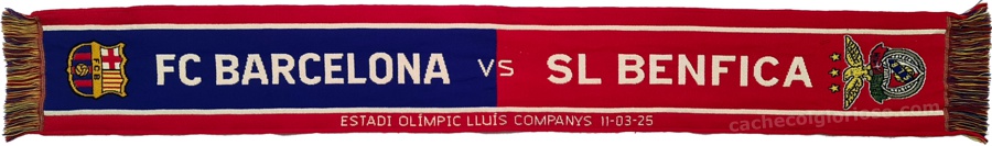 cachecol benfica barcelona liga dos campeoes 2024-25