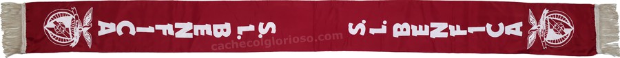 cachecol sl benfica vintage cetim vermelho monocromatico