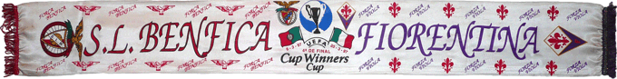 Cachecol Cachecóis Benfica Fiorentina Taça das Taças 1996 1997