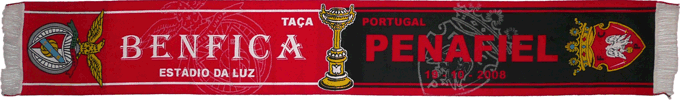 Cachecol Cachecóis Benfica Penafiel Taça Portugal 2008 2009