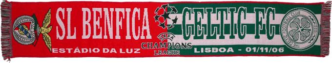 Cachecol Cachecóis Benfica Celtic Champions League 2006 2007