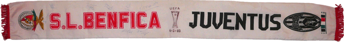 Cachecol Cachecóis Benfica Juventtus Taça Uefa 1993-94