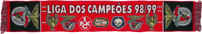 Cachecol Cachecóis Benfica Grupo F Liga dos Campeões 1998/1999