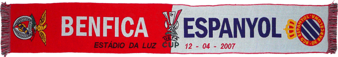 Cachecol Benfica Espanyol Taça UEFA 2006-07