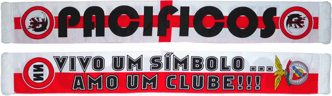 Cachecol Benfica No Name Boys Pacíficos Vivo Um Símbolo... Amo Um Clube