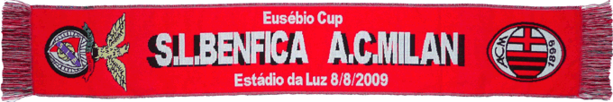Cachecol Cachecóis Benfica AC Milan Eusébio Cup 2009
