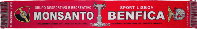 Cachecol Cachecóis Benfica Monsanto Taça de Portugal 2009-2010