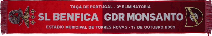 Cachecol Cachecóis Benfica Monsanto Taça de Portugal 2009-2010