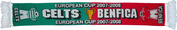 Cachecol Benfica Celtic Liga Campeões 2007-08