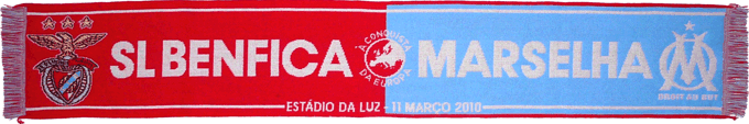 Cachecol Benfica Marselha Liga Europa 2009-10