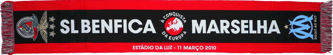 Cachecol Benfica Marselha Liga Europa 2009-10