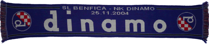 Cachecol Benfica Dinamo Zagreb Taça UEFA 2004-05