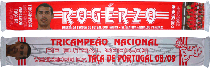 Cachecol Benfica Futsal Rogério Vilela