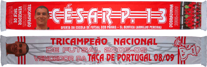 Cachecol Benfica Futsal 13 César Paulo